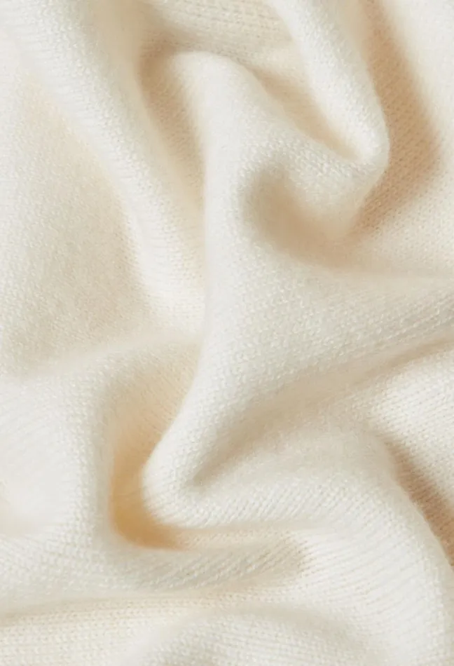Claudie Pierlot Cashmere Knit Scarf Ivory Women Scarves Hats And Gloves Claudie Pierlot Cashmere Knit Scarf Ivory Women Scarves Hats And Gloves