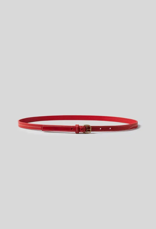 Claudie Pierlot Contrasting Leather Belt Red Women Belts Claudie Pierlot Contrasting Leather Belt Red Women Belts