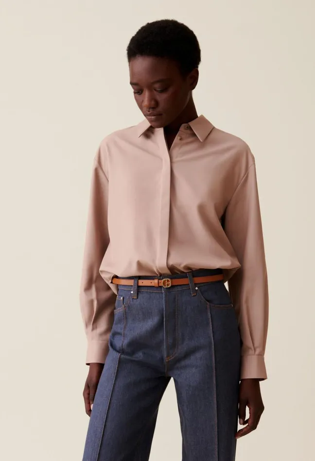 Claudie Pierlot Cp Gold Buckle Leather Belt Camel Women Belts Claudie Pierlot Cp Gold Buckle Leather Belt Camel Women Belts