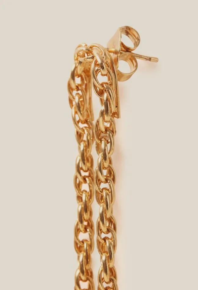 Claudie Pierlot Gold Chain Earrings Light Gold Women Jewellery And Scrunchies