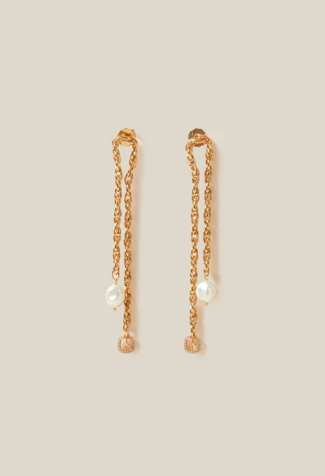 Claudie Pierlot Gold Chain Earrings Light Gold Women Jewellery And Scrunchies