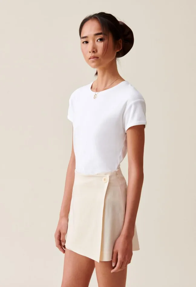 Claudie Pierlot Ivory Wrap Skort Women Skirts And Shorts Claudie Pierlot Ivory Wrap Skort Women Skirts And Shorts
