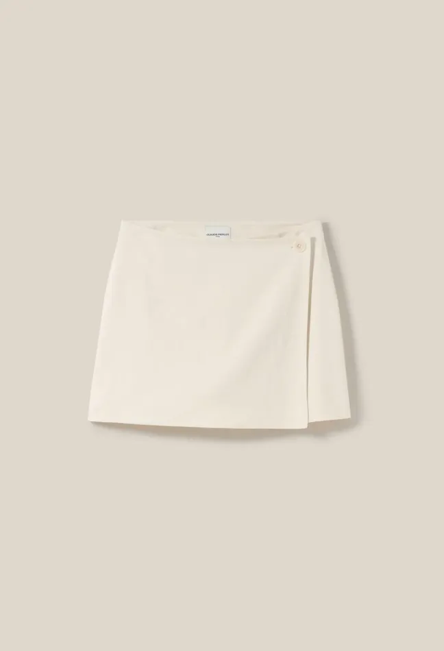 Claudie Pierlot Ivory Wrap Skort Women Skirts And Shorts Claudie Pierlot Ivory Wrap Skort Women Skirts And Shorts
