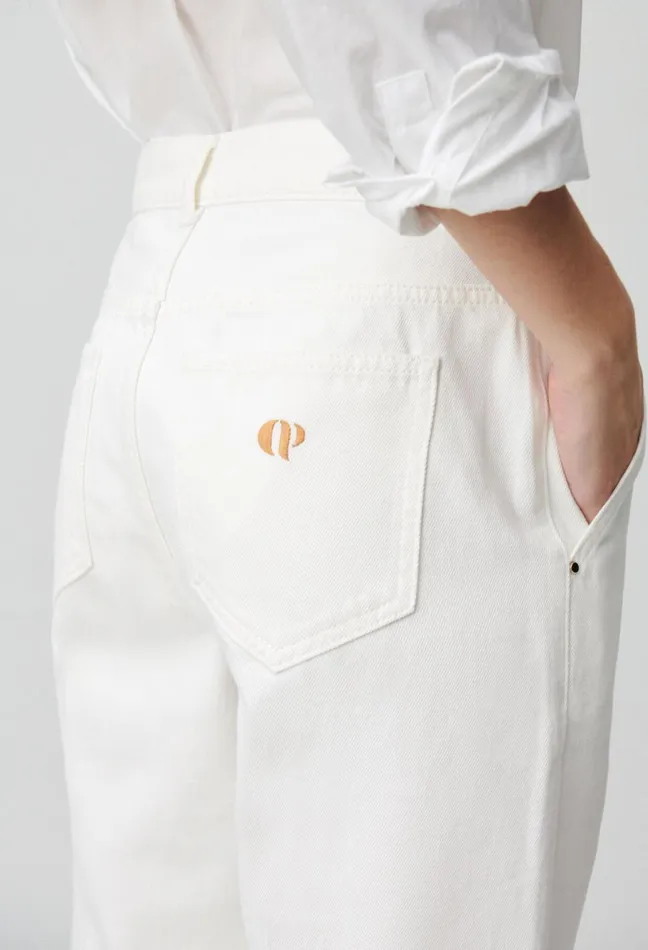 Claudie Pierlot Marc WideLeg Denim Jeans Ecru Women Jeans And Trousers Claudie Pierlot Marc WideLeg Denim Jeans Ecru Women Jeans And Trousers