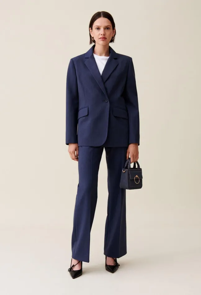 Claudie Pierlot Navy DoubleBreasted Blazer China Blue Women Blazers
