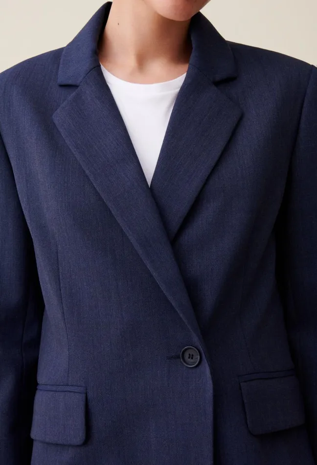 Claudie Pierlot Navy DoubleBreasted Blazer China Blue Women Blazers Claudie Pierlot Navy DoubleBreasted Blazer China Blue Women Blazers