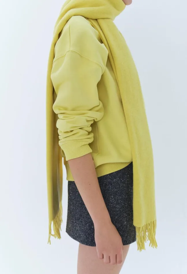 Claudie Pierlot Oversized Claudie Print Sweatshirt Yellow Women Knitwear And Cardigans