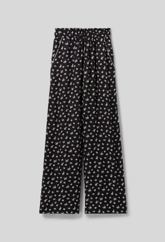 Claudie Pierlot WideLeg Fluid Print Trousers Dark Print Women Jeans And Trousers Claudie Pierlot WideLeg Fluid Print Trousers Dark Print Women Jeans And Trousers