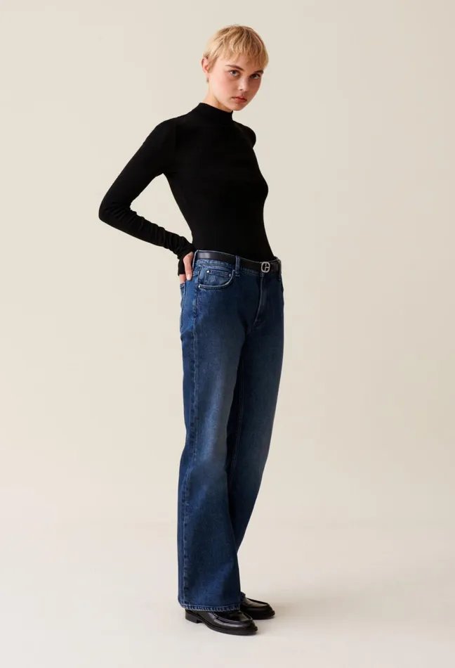 Claudie Pierlot Wool Top With Long Sleeves Black Women Knitwear And Cardigans