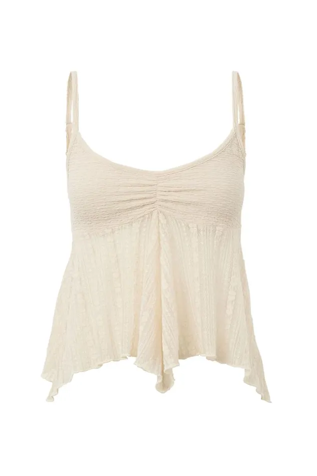 Clothing Supr Going Out Tops Nellie Textured Cami Vanilla Beige