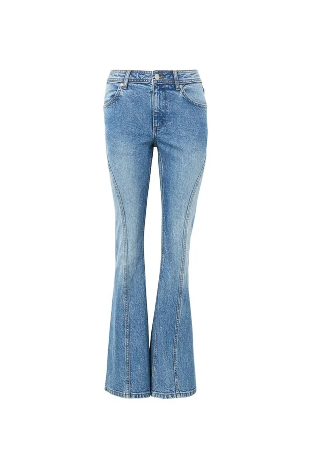 Clothing Supr Jeans Panelled Flare Jean Saloon Blue