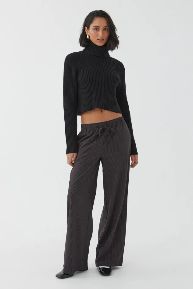 Clothing Supr Knitwear Wren Roll Neck Knit Jumper Black