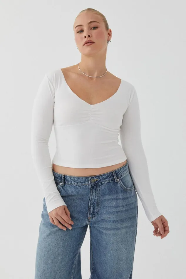Clothing Supr Long Sleeve Tops Audrey Long Sleeve Top Summer White