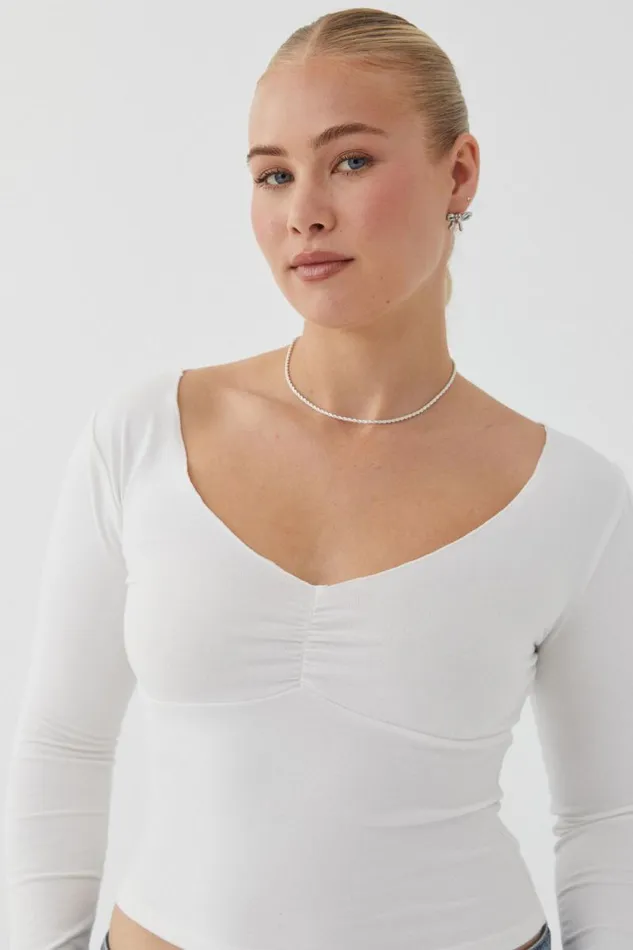 Clothing Supr Long Sleeve Tops Audrey Long Sleeve Top Summer White