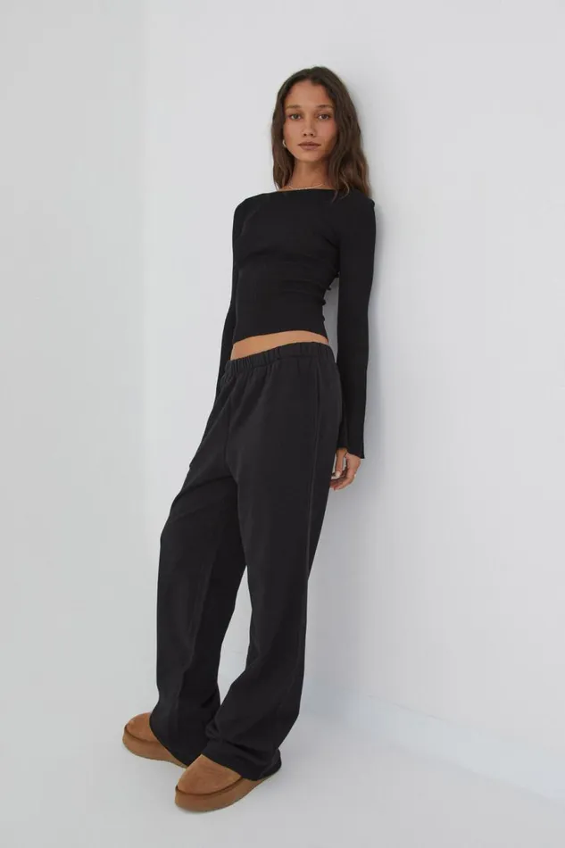 Clothing Supr Long Sleeve Tops Tina Backless Top Black