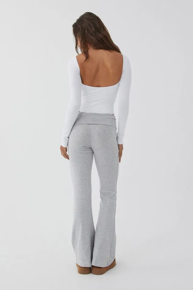 Clothing Supr Luxe Essentials Luxe Backless Long Sleeve Bodysuit White