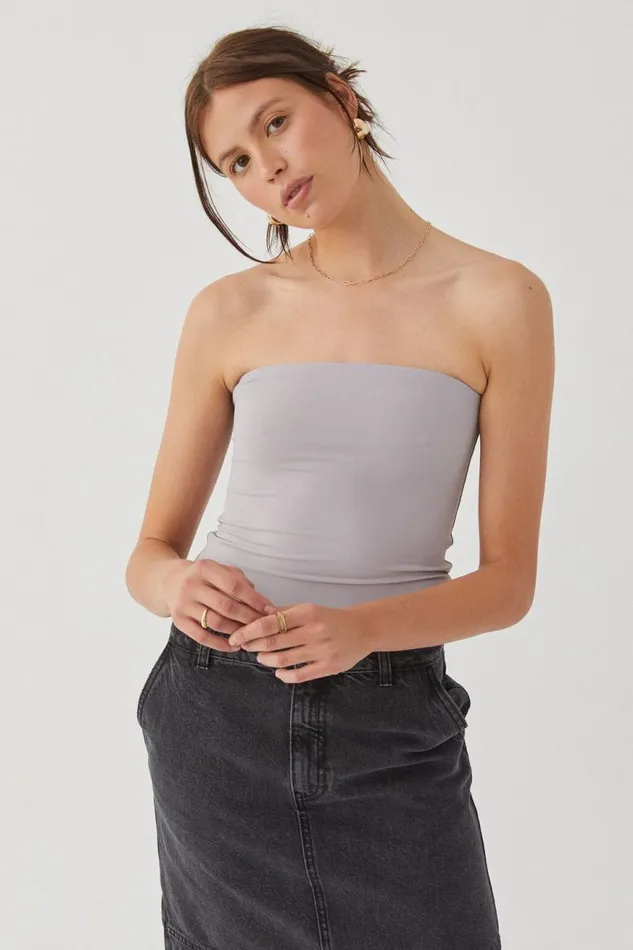 Clothing Supr Luxe Essentials Luxe Longline Tube Top Blue Stone