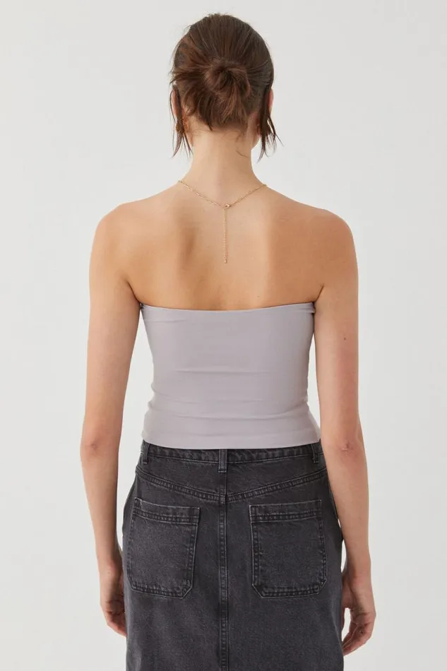 Clothing Supr Luxe Essentials Luxe Longline Tube Top Blue Stone