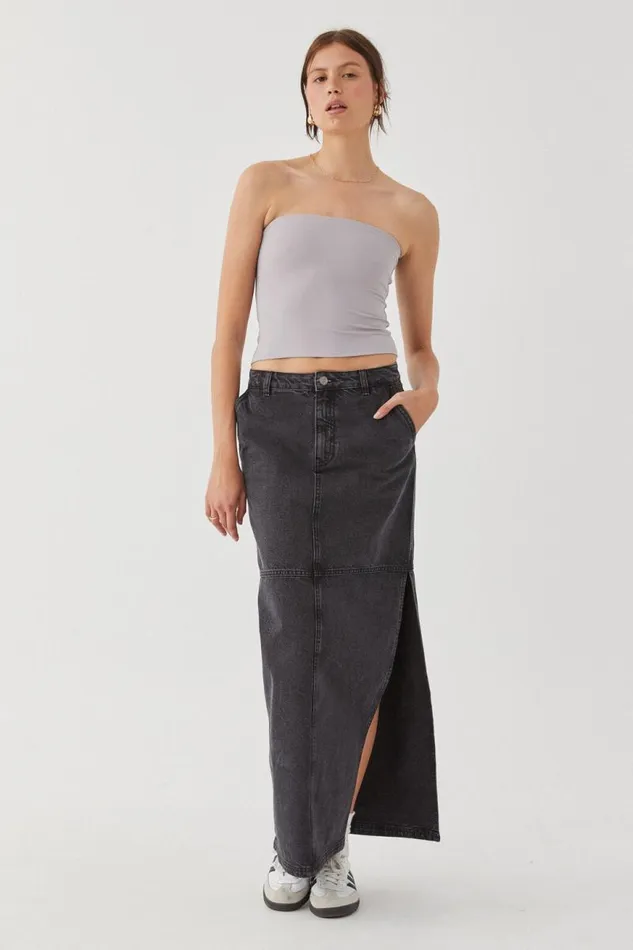 Clothing Supr Luxe Essentials Luxe Longline Tube Top Blue Stone