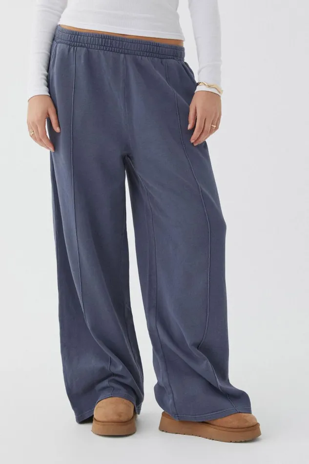 Clothing Supr Pants Pintuck Wide Leg Pant Washed Weekend Blue