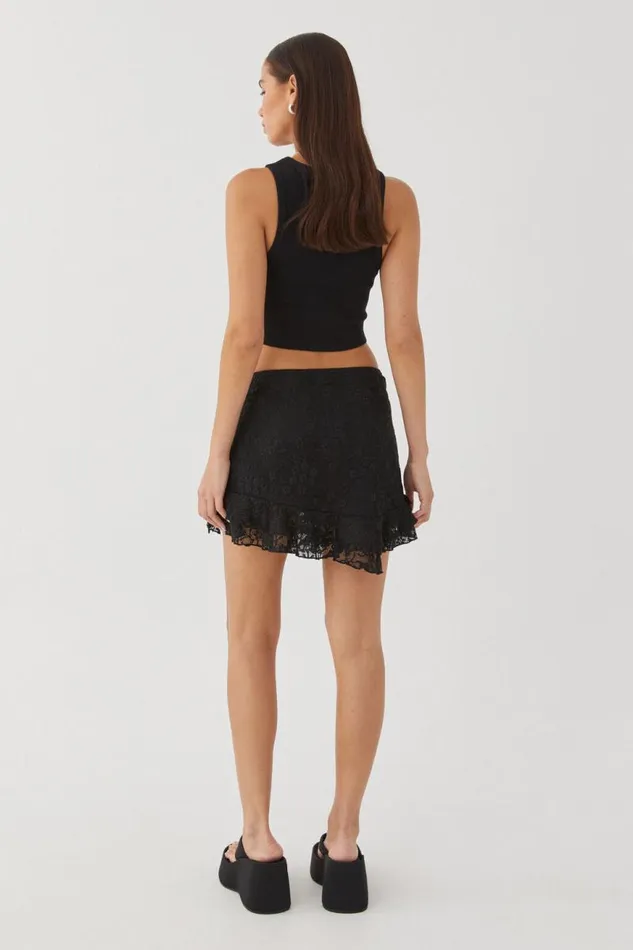 Clothing Supr Skirts Lola Lace Mini Skirt Black