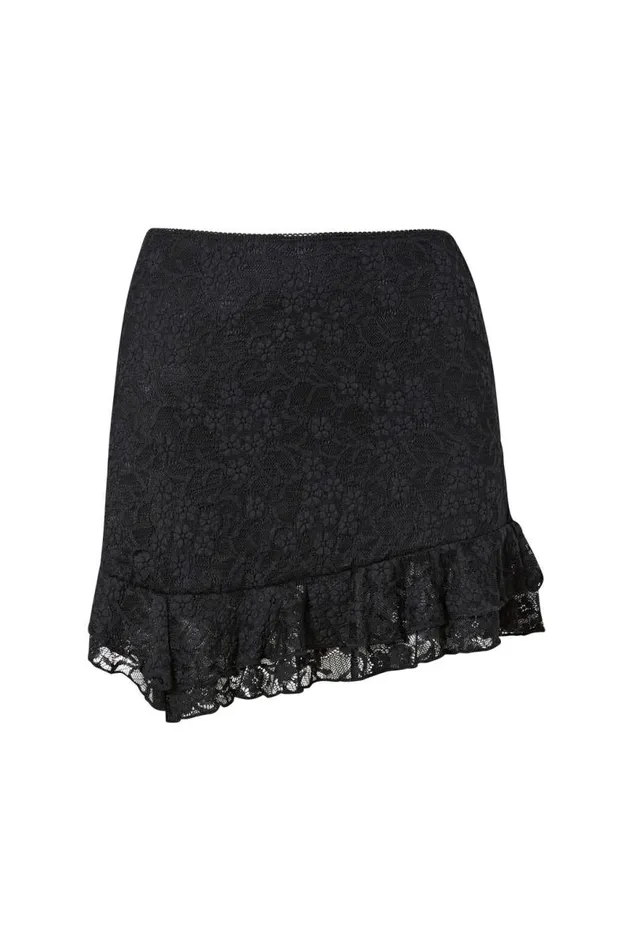 Clothing Supr Skirts Lola Lace Mini Skirt Black