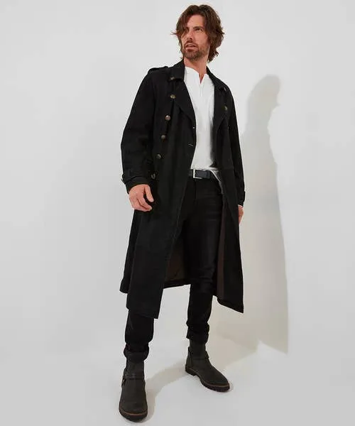 Coats and Jackets Joebrowns Apparel Longline Military Jacket Black