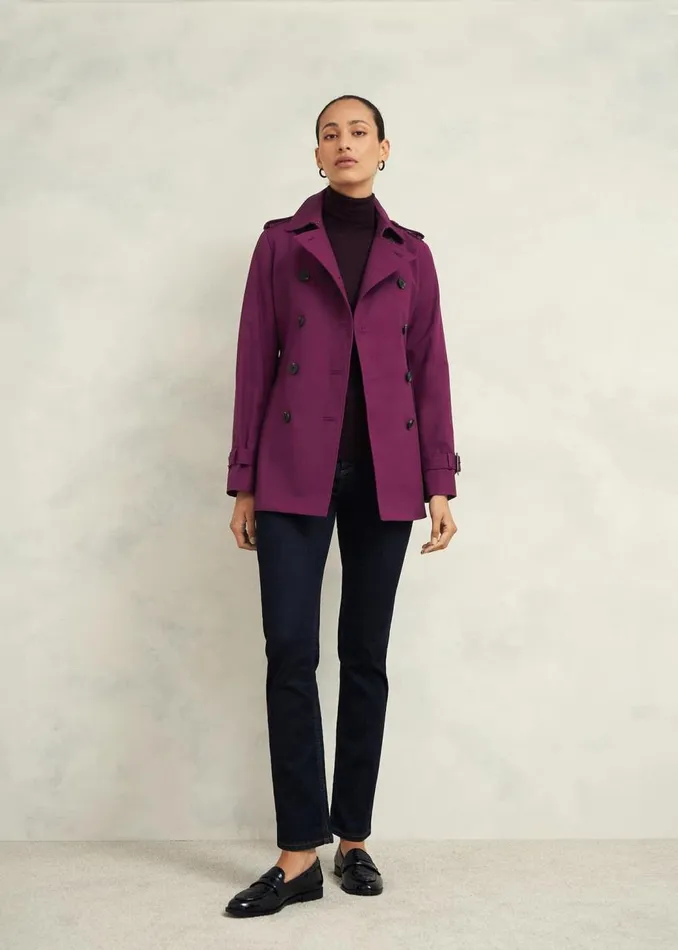 Coats and Jackets Women HOBBS Adalee Trench Coat Warm Plum