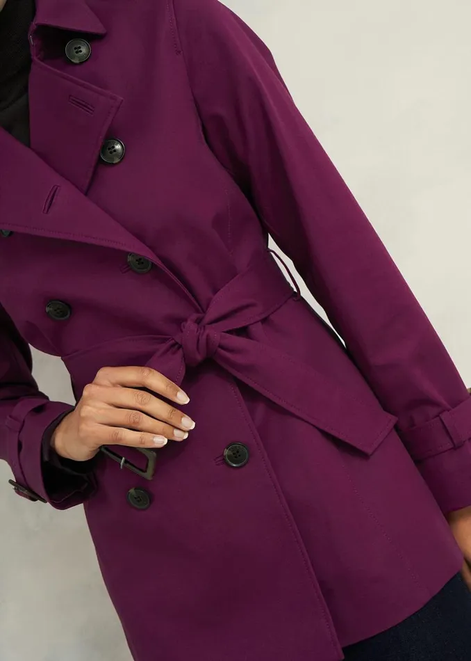 Coats and Jackets Women HOBBS Adalee Trench Coat Warm Plum