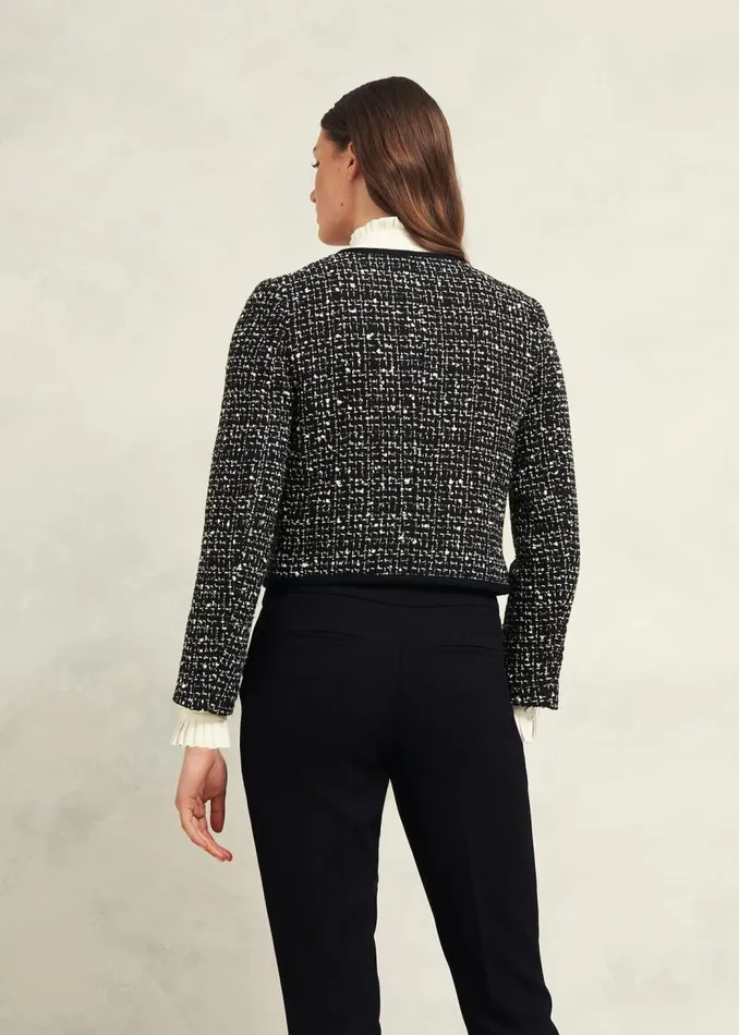 Coats and Jackets Women HOBBS Emilia Tweed Jacket Black Ivory