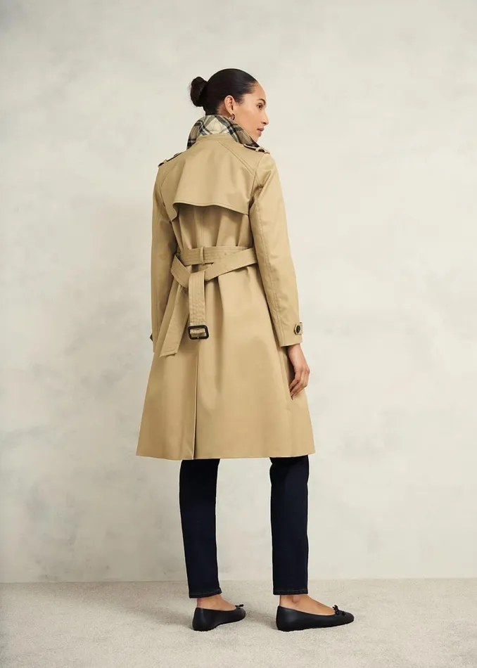 Coats and Jackets Women HOBBS Hallie Shower Resistant Trench Coat Fawn Beige