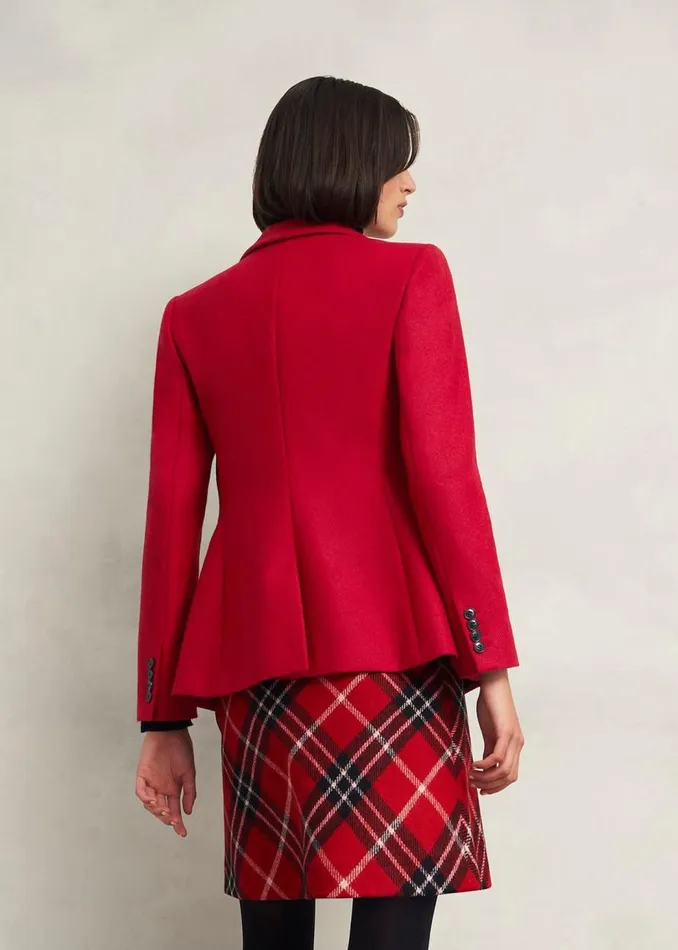Coats and Jackets Women HOBBS Jess Wool Jacket Pomegranate Red