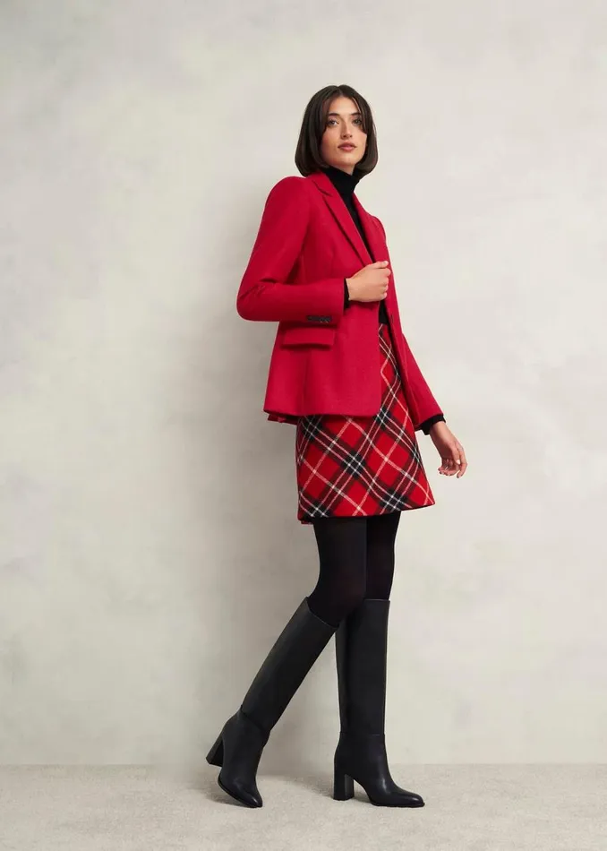 Coats and Jackets Women HOBBS Jess Wool Jacket Pomegranate Red