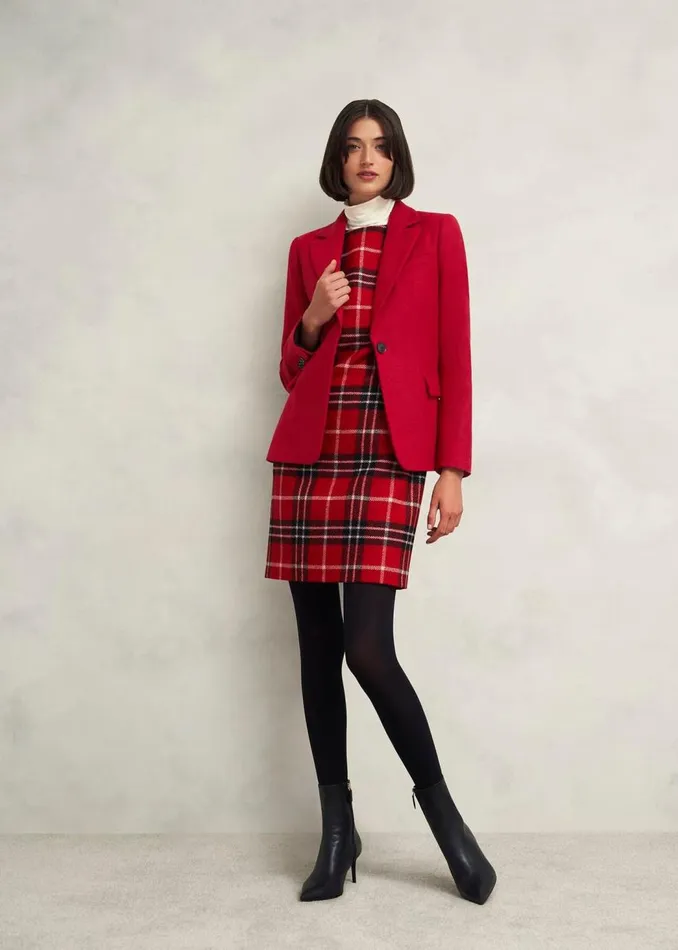 Coats and Jackets Women HOBBS Jess Wool Jacket Pomegranate Red