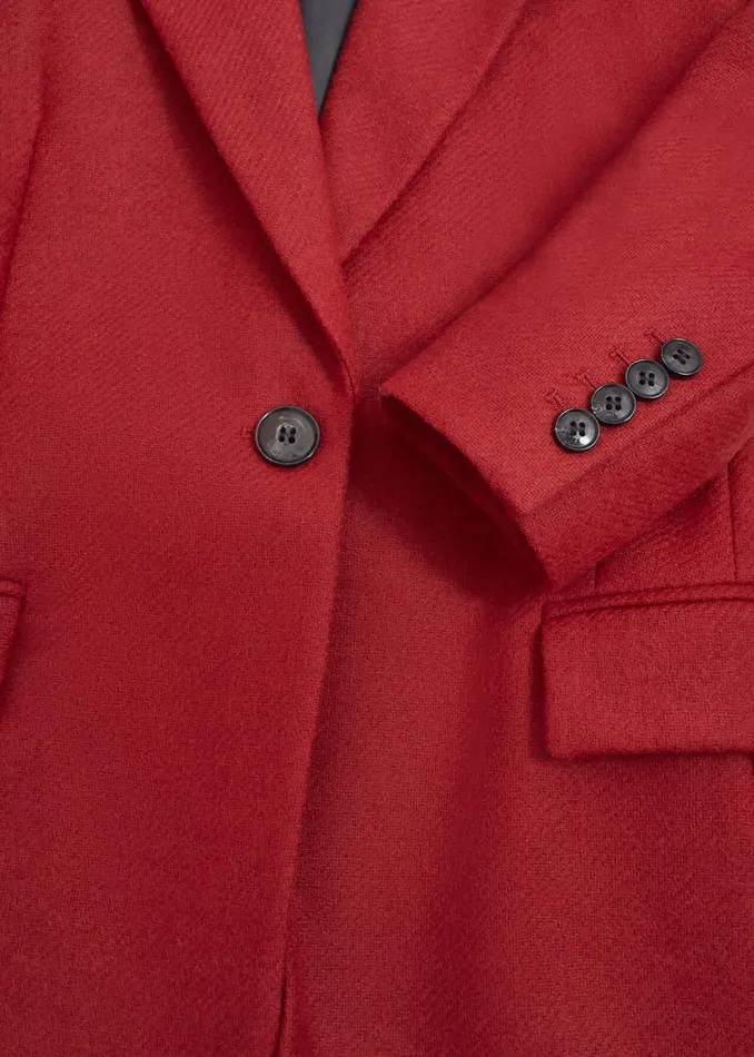 Coats and Jackets Women HOBBS Jess Wool Jacket Pomegranate Red
