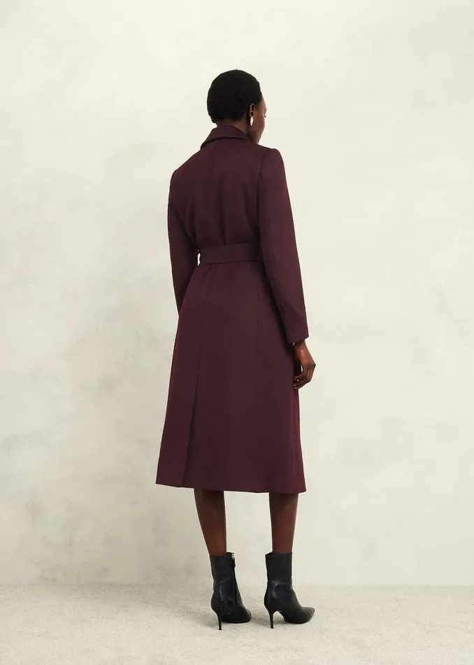 Coats and Jackets Women HOBBS Livia Wool Coat Malbec Purple