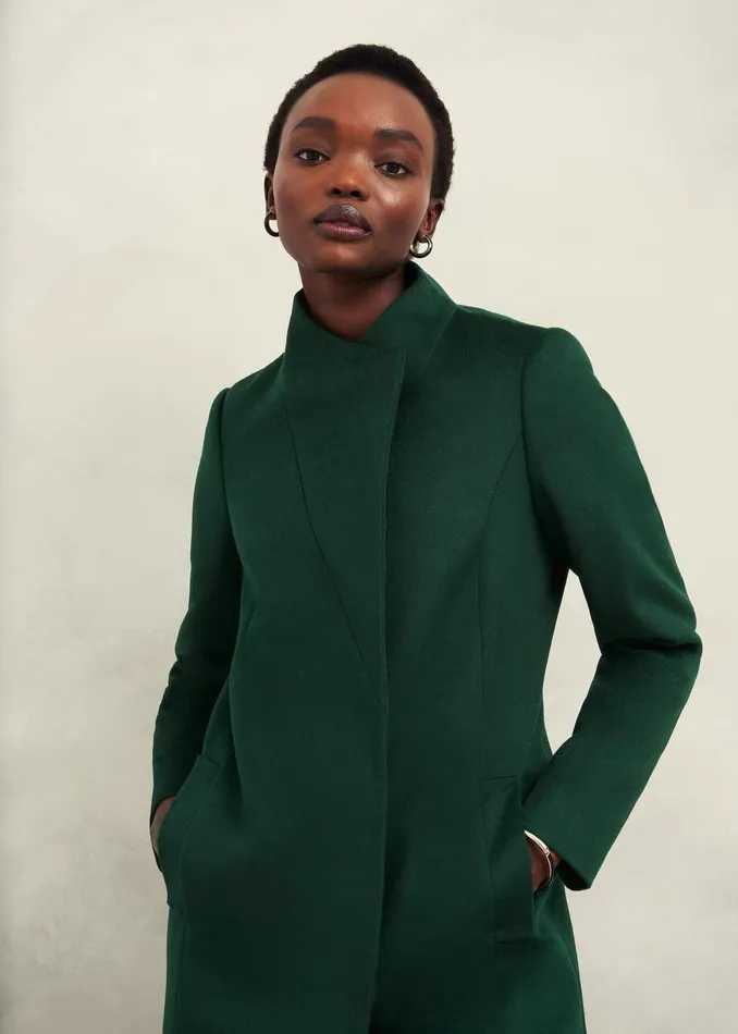 Coats and Jackets Women HOBBS Marissa Wool Coat Bay Green