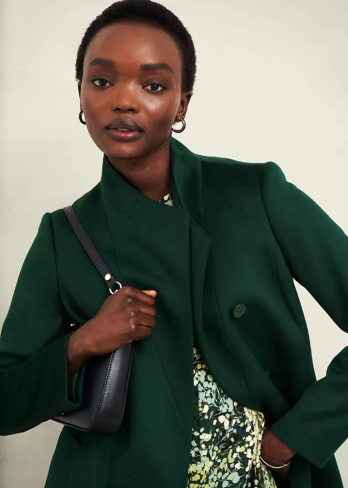 Coats and Jackets Women HOBBS Marissa Wool Coat Bay Green