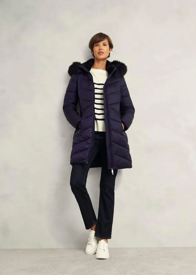 Coats and Jackets Women HOBBS Petite Alis Puffer Navy