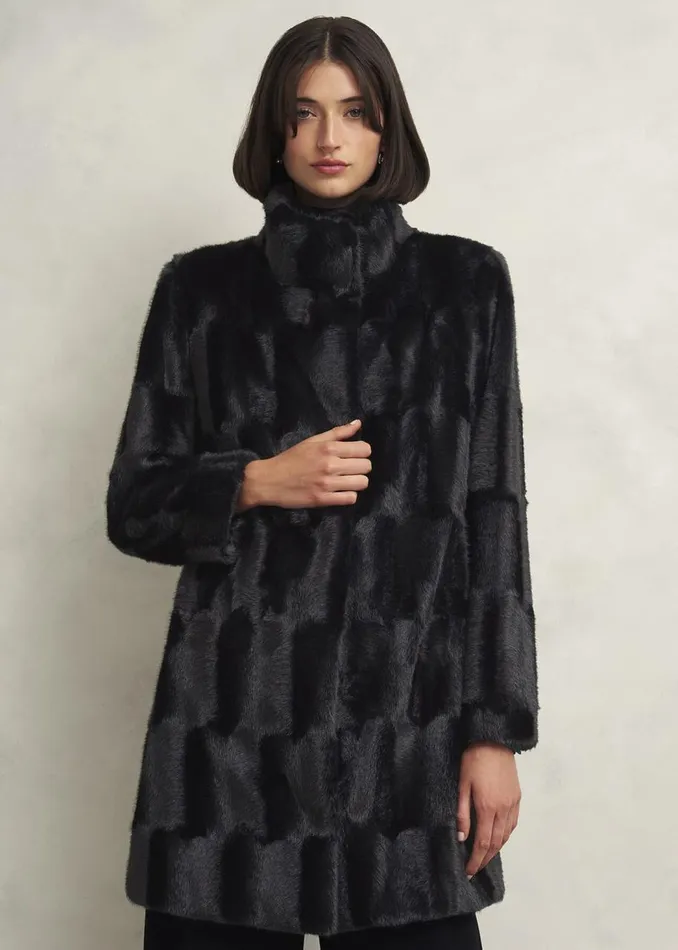 Coats and Jackets Women HOBBS Rosanne Faux Fur Coat Black