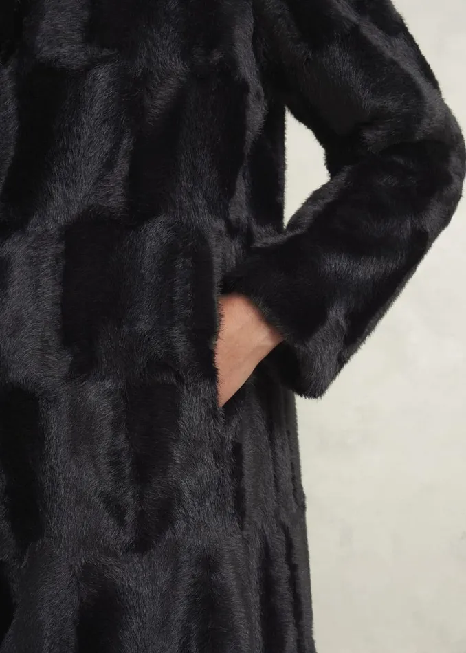 Coats and Jackets Women HOBBS Rosanne Faux Fur Coat Black