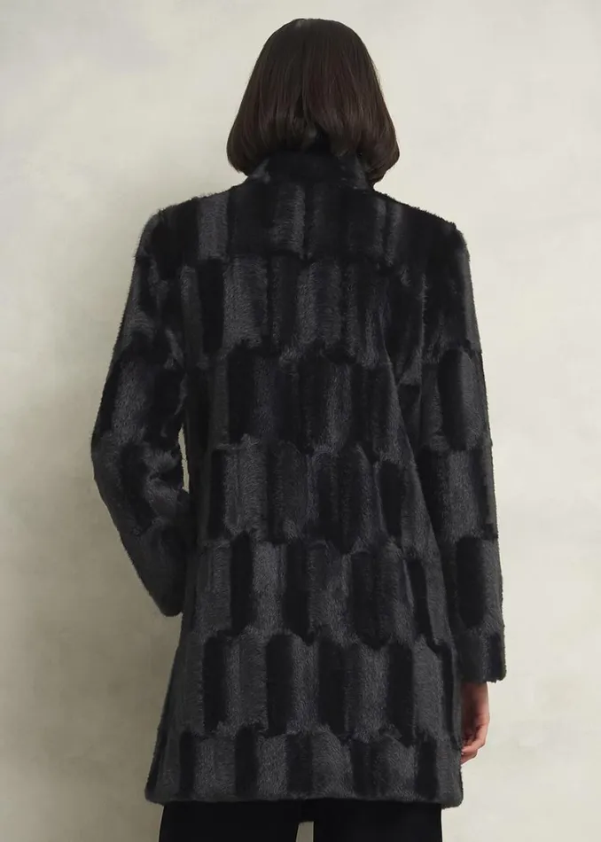 Coats and Jackets Women HOBBS Rosanne Faux Fur Coat Black