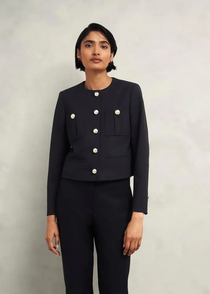 Coats and Jackets Women HOBBS Sinclair Jacket With Wool Black