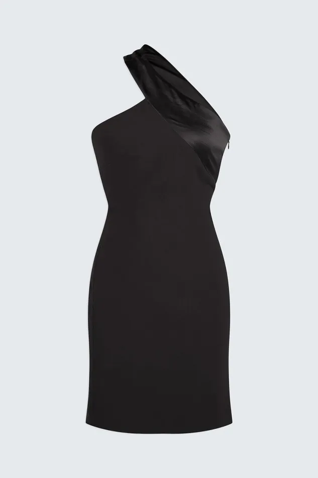 Cocktail Women Halston Julissa Dress In CrepeSatin Black Cocktail Women Halston Julissa Dress In CrepeSatin Black