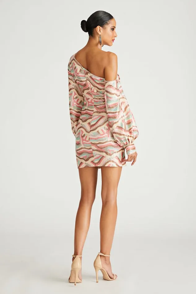 Cocktail Women Halston Kimora Dress In Geode Sequin Geode