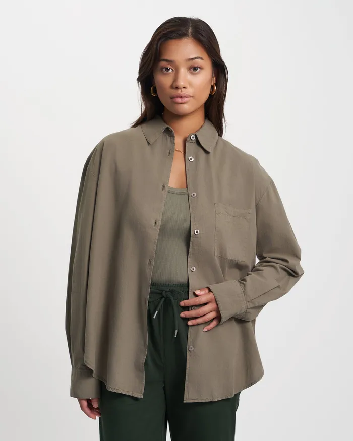 Colorfulstandard Shirts Women Organic Oversized Shirt 8211 Navy Blue