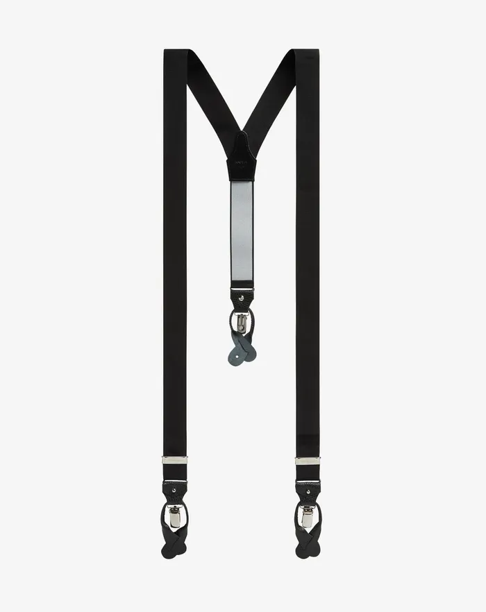 Corneliani Belts And Gloves Adjustable Black Suspenders For Men 8211 Men