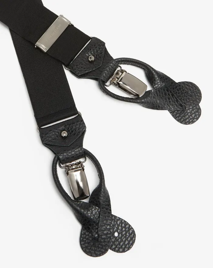 Corneliani Belts And Gloves Adjustable Black Suspenders For Men 8211 Men