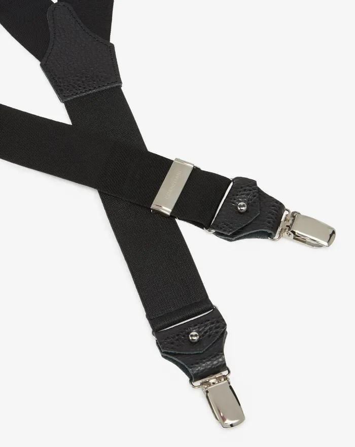 Corneliani Belts And Gloves Adjustable Black Suspenders For Men 8211 Men