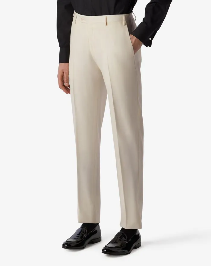Corneliani Ceremony And Events White 120039s Wool Trousers For Men 8211 Men
